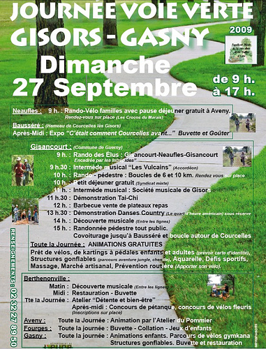 Fte de la voie verte Gisors Gasny Dimanche 27 septembre 2009