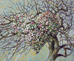 Pommier, lumire de printemps 2008 Acrylique sur toile, Pierre Marcel