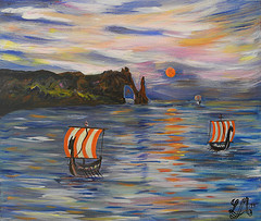 " Arrive des vikings " Martine Leclre