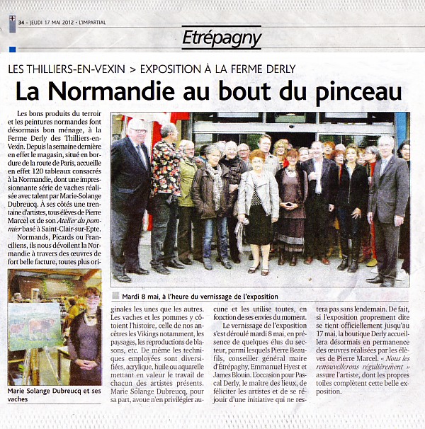 Article Impartial Jeudi 17 mai 2012 "La Normandie au bout du pinceau"