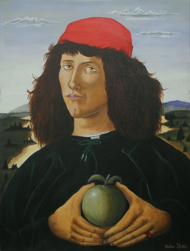  Portrait dhomme  la mdaille de cosme lancien   1474  de Sandro Botticelli,  pomologis par Didier Isaac en 2007 