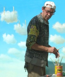 Pierre Marcel veille  une mto clmente lors de la fete du Parc Naturel Rgional du Vexin Franais, au chateau de Villarceaux.